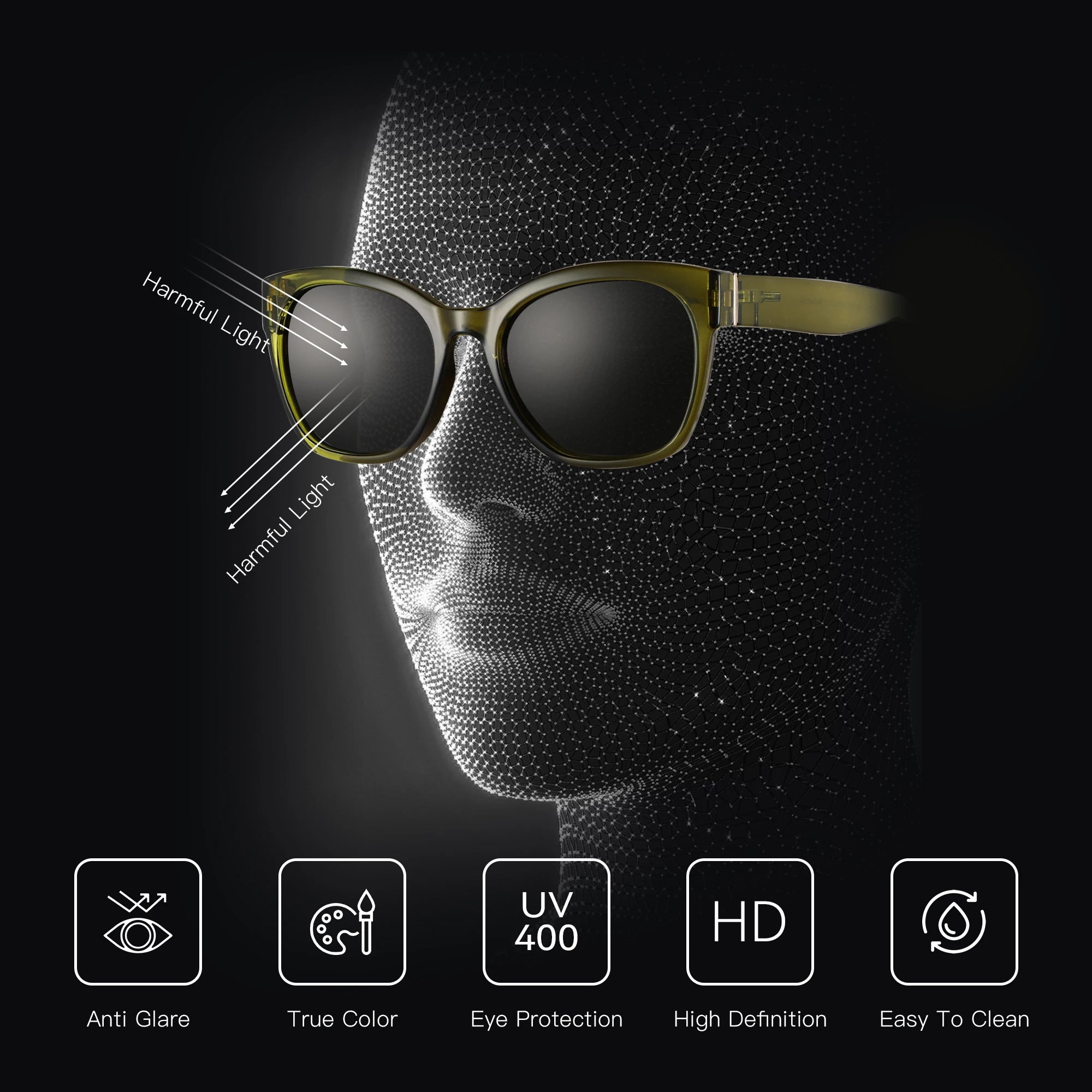 ZENOTTIC Polarized Cat Eye Sunglasses – UV400 Protection