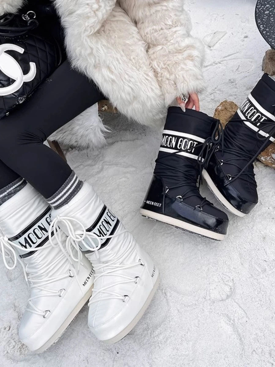 Winter ThiBot – Women’s Long Tube Snow Boots 2025 | Warm, Anti-Slip & Ski-Ready