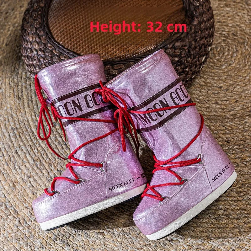 Winter ThiBot – Women’s Long Tube Snow Boots 2025 | Warm, Anti-Slip & Ski-Ready