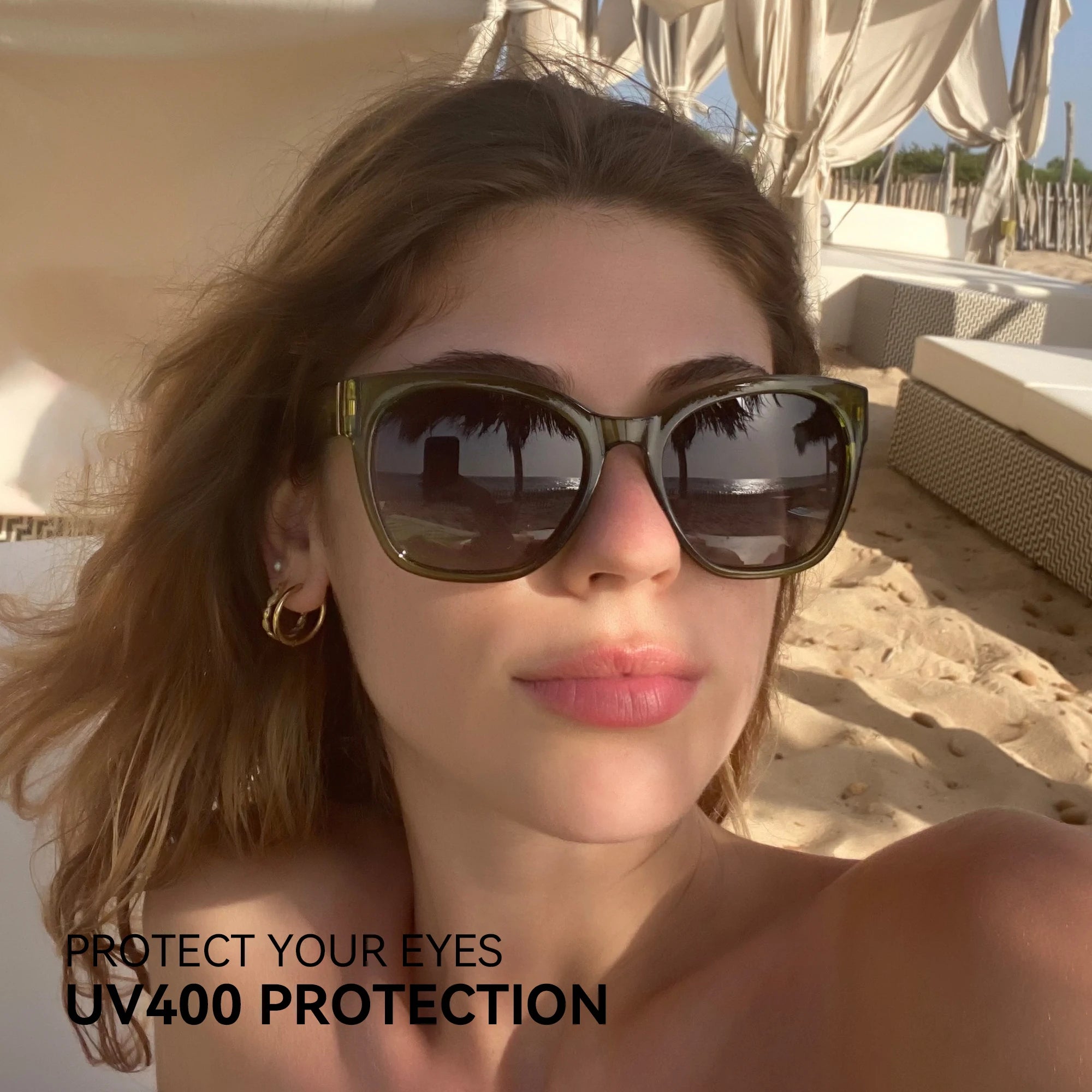 ZENOTTIC Polarized Cat Eye Sunglasses – UV400 Protection