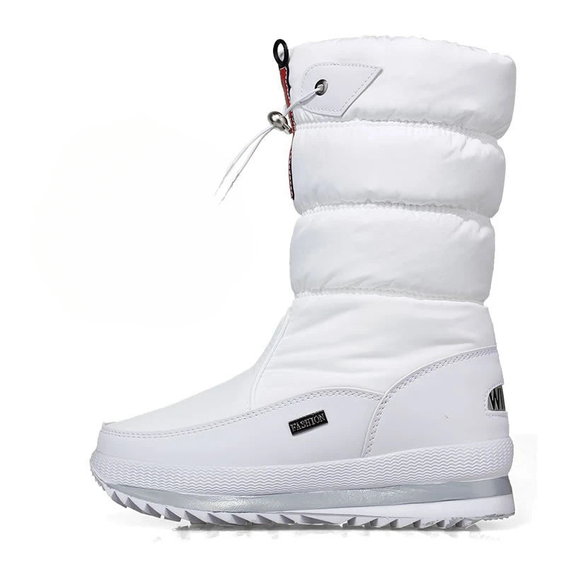 Women’s Winter Mid-Calf Snow Boots | Thick Warm Plush, Waterproof & Non-Slip Platform