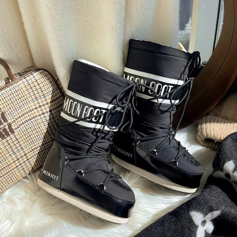 Winter ThiBot – Women’s Long Tube Snow Boots 2025 | Warm, Anti-Slip & Ski-Ready