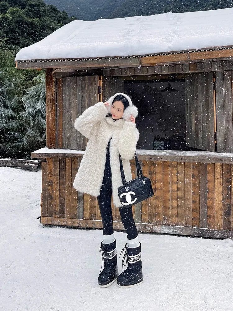 Winter ThiBot – Women’s Long Tube Snow Boots 2025 | Warm, Anti-Slip & Ski-Ready
