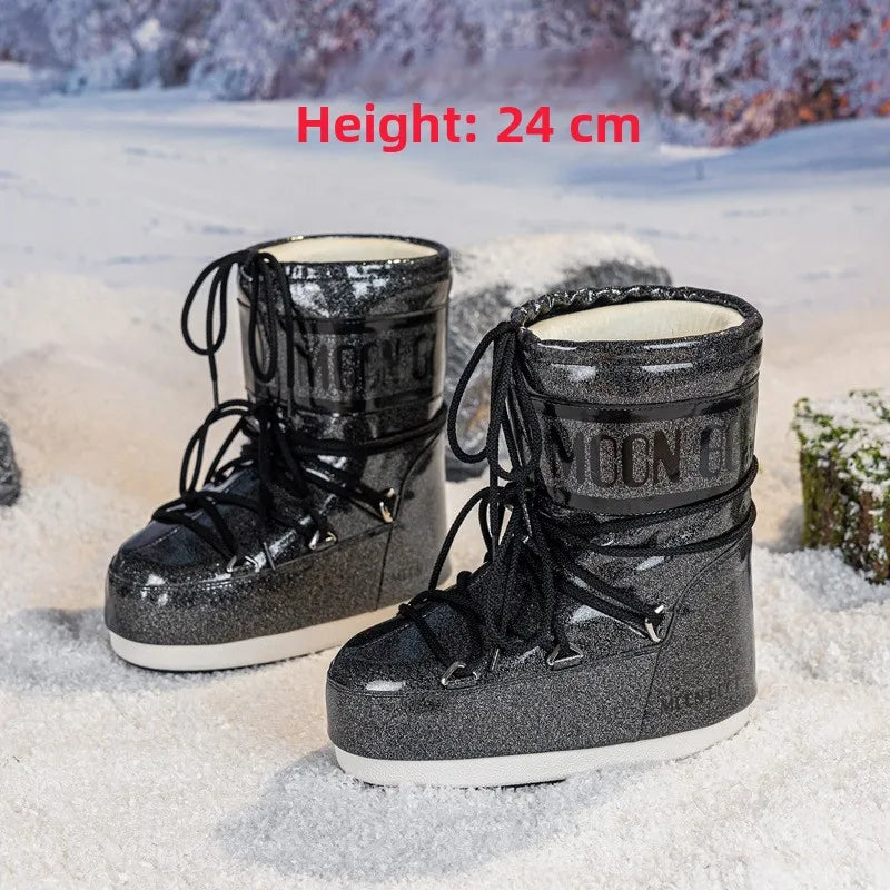 Winter ThiBot – Women’s Long Tube Snow Boots 2025 | Warm, Anti-Slip & Ski-Ready