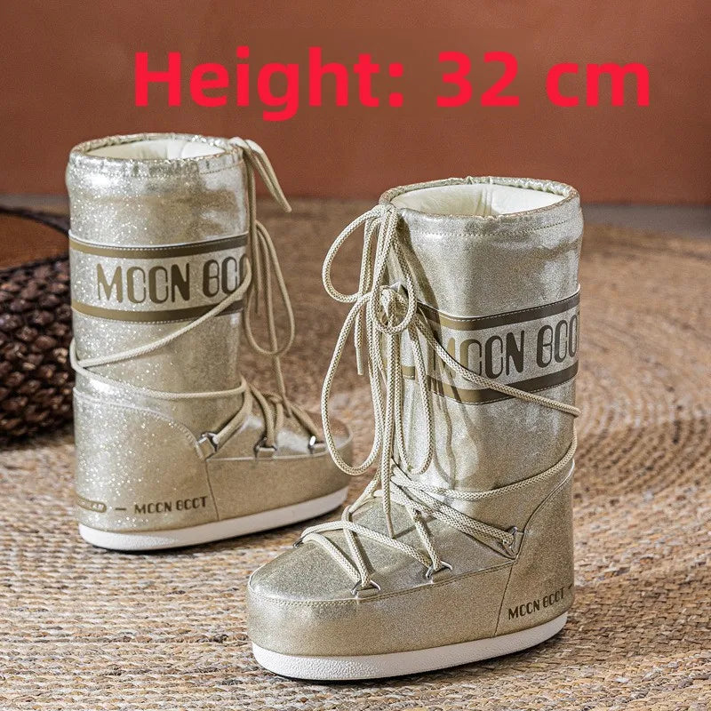 Winter ThiBot – Women’s Long Tube Snow Boots 2025 | Warm, Anti-Slip & Ski-Ready
