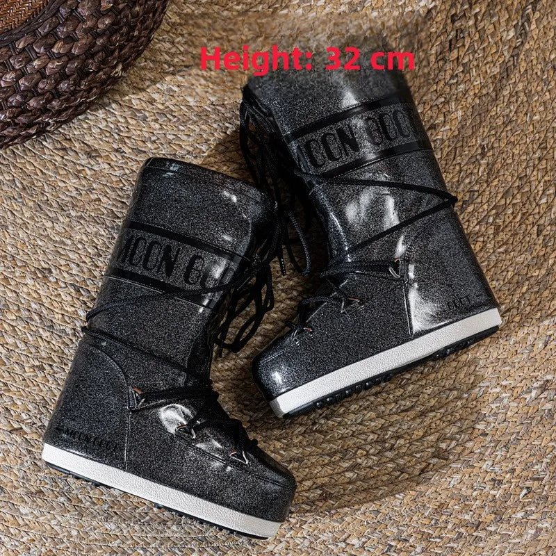 Winter ThiBot – Women’s Long Tube Snow Boots 2025 | Warm, Anti-Slip & Ski-Ready