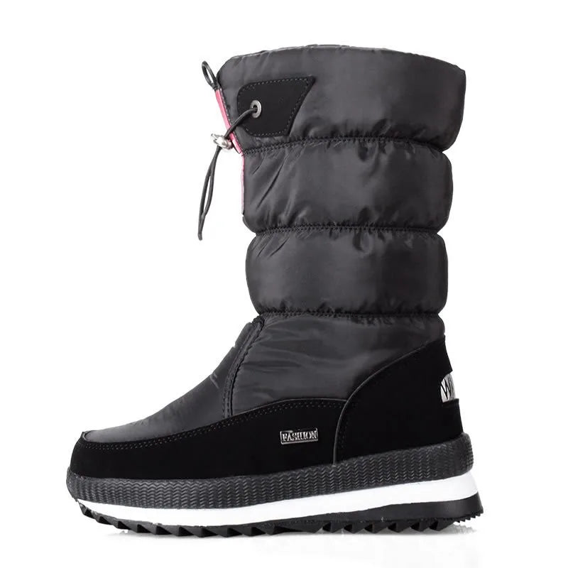 Women’s Winter Mid-Calf Snow Boots | Thick Warm Plush, Waterproof & Non-Slip Platform