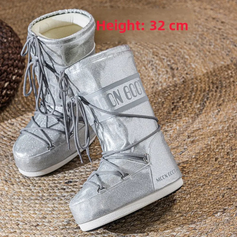 Winter ThiBot – Women’s Long Tube Snow Boots 2025 | Warm, Anti-Slip & Ski-Ready