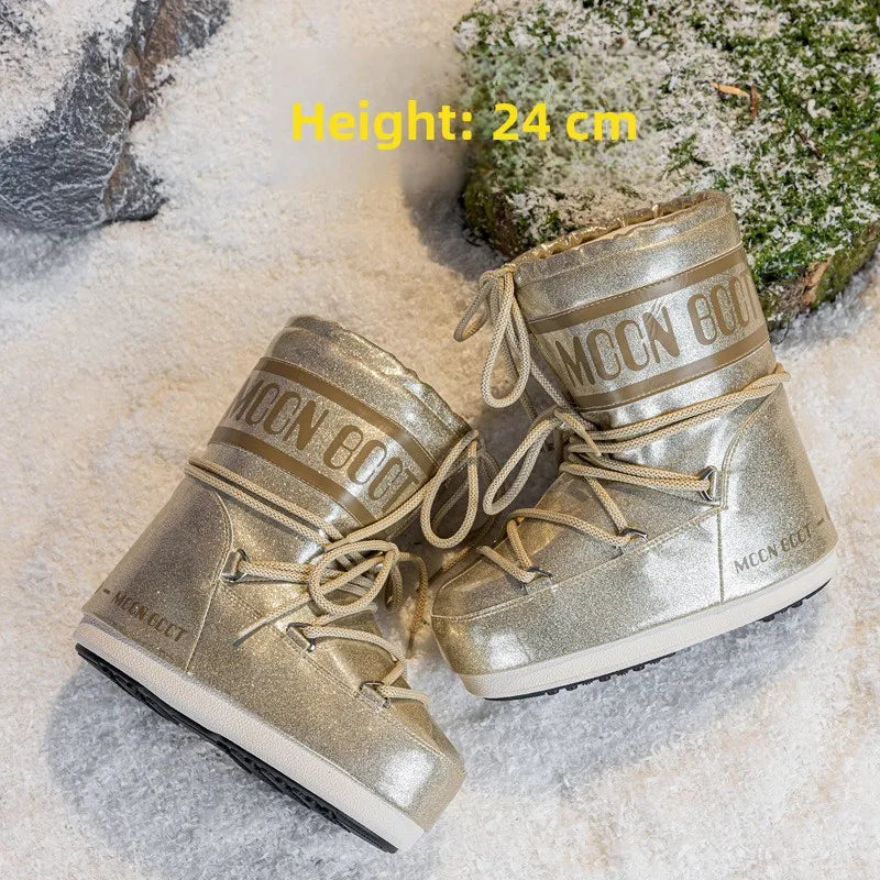 Winter ThiBot – Women’s Long Tube Snow Boots 2025 | Warm, Anti-Slip & Ski-Ready