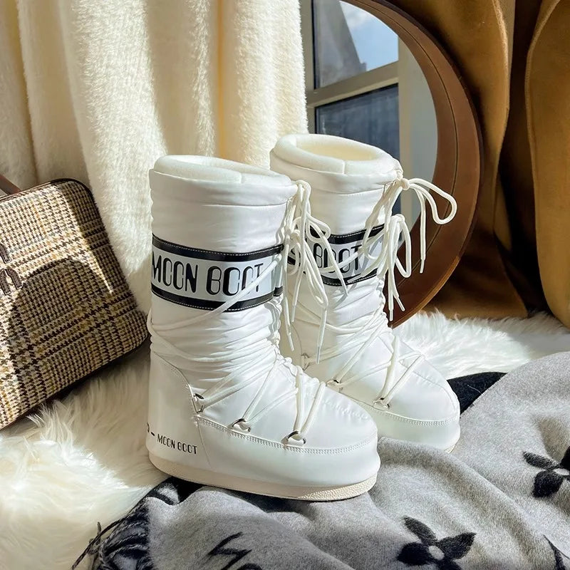 Winter ThiBot – Women’s Long Tube Snow Boots 2025 | Warm, Anti-Slip & Ski-Ready